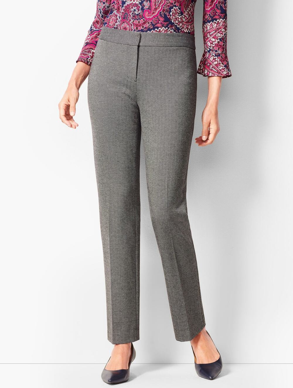 Talbots Gray Straight Leg Dress Pants Size 6